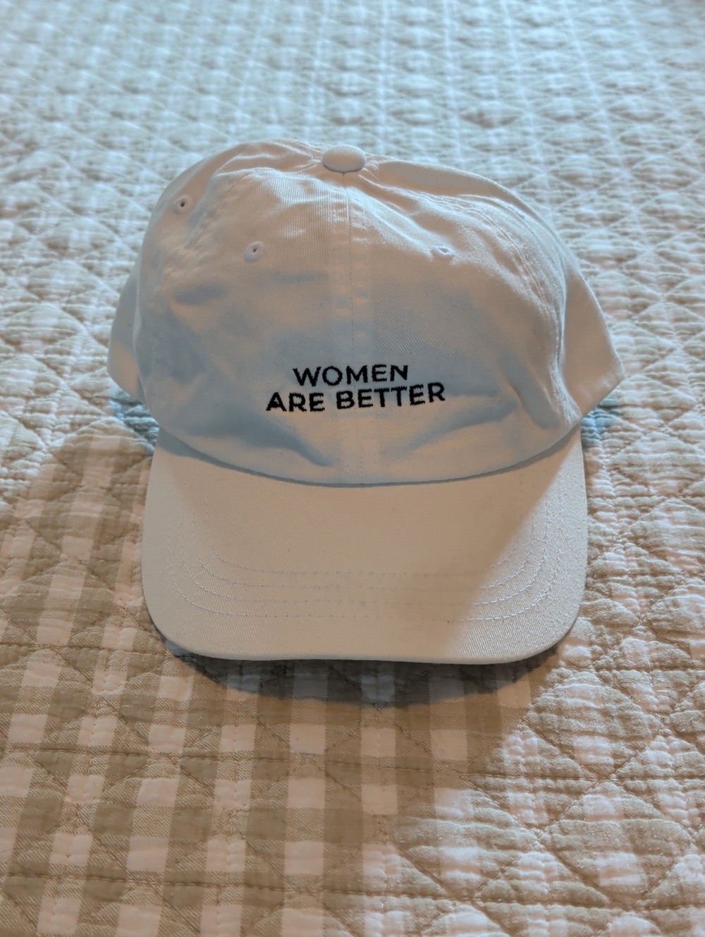 Embroidered "Women Are Better" Baseball Cap - White